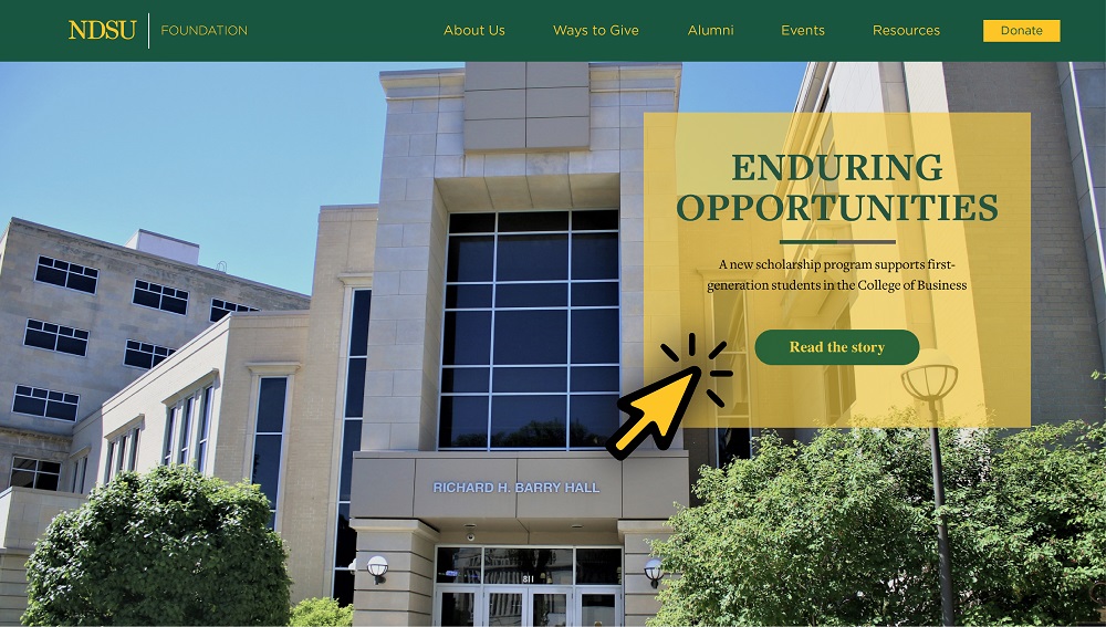 Banner: Visit the newest NDSU Foundation Magazine on our website