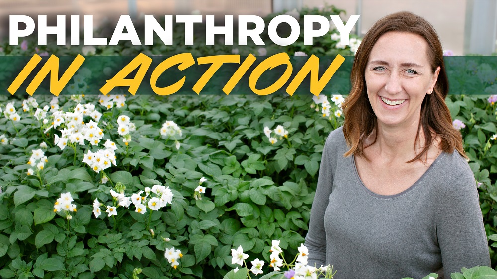 Banner: Philanthropy in Action, Dr. Julie Pasche