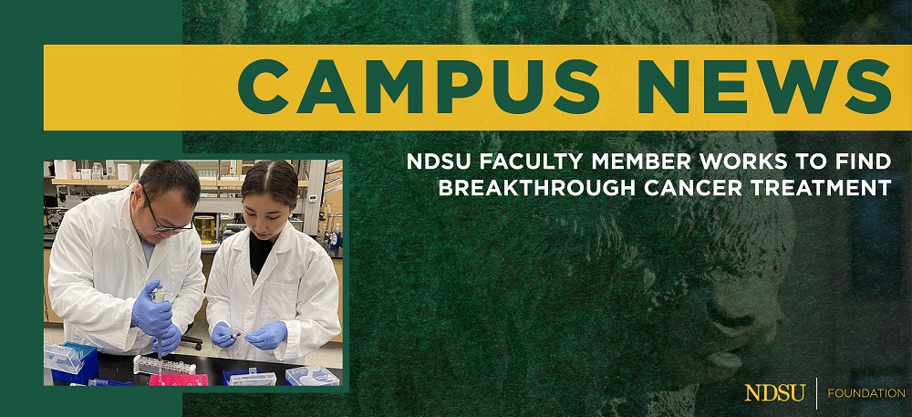 Banner: Campus News | NDSU Faculty Member Works to Find Breakthrough Cancer Treatment