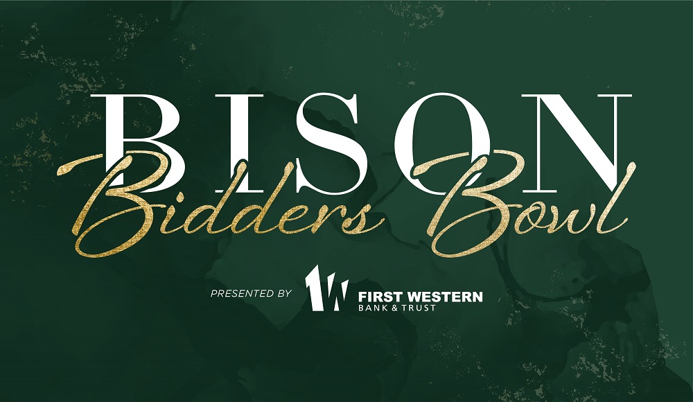 Banner: Bison Bidders Bowl, Presented by First Western Bank and Trust